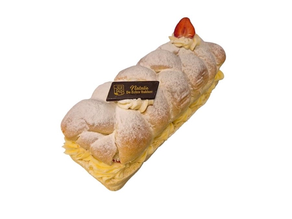 Brioche Zwitserse room en aardbeien