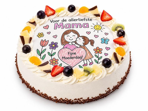Moederdag 3/4 fototaart